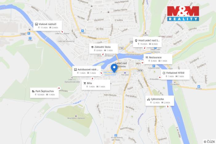 Pronájem bytu 2+kk, Ledeč nad Sázavou, Husovo náměstí, 48 m2