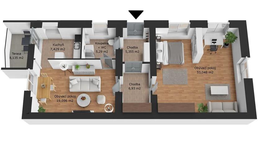 Prodej bytu 2+1, Teplice, Karla Čapka, 77 m2