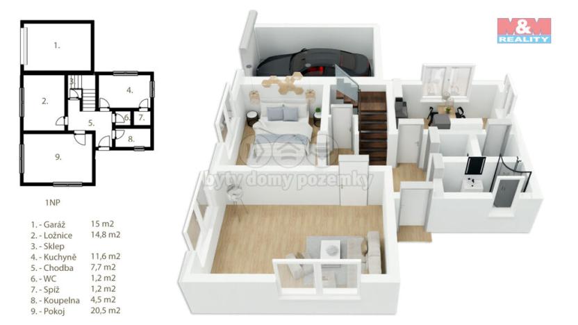 Prodej rodinného domu, Řevnice, Pod Drahou, 174 m2