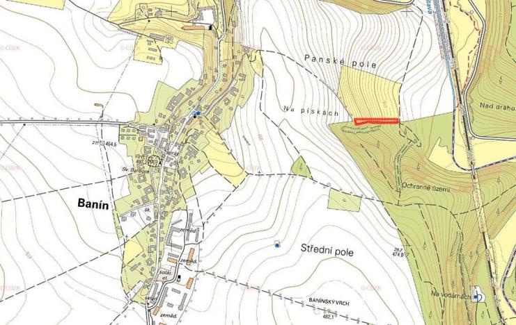 Prodej louky, Banín, 2651 m2