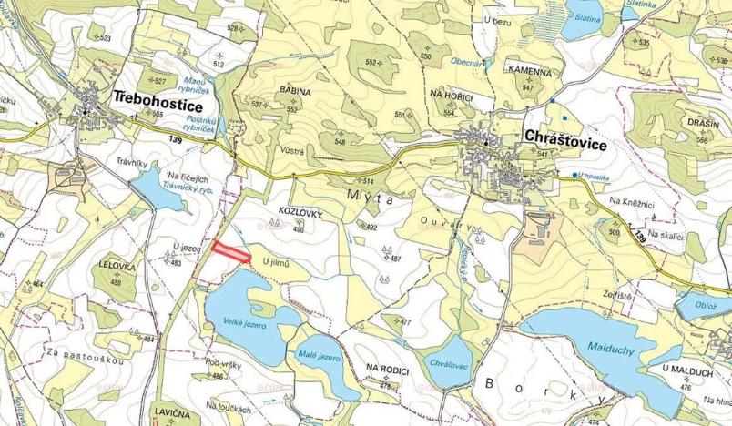 Prodej pole, Chrášťovice, 11533 m2