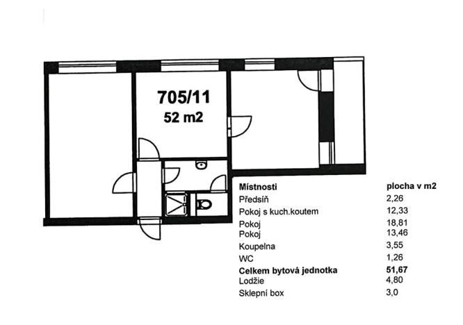 Prodej bytu 3+kk, Vyškov, Sochorova, 52 m2