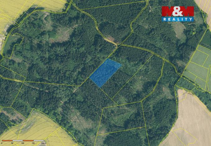 Prodej lesa, Milevsko - Klisín, 154293 m2