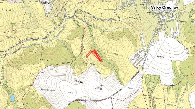 Prodej louky, Velký Ořechov, 10452 m2