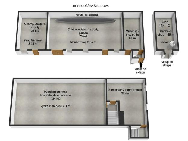 Prodej zemědělské usedlosti, Popovice, 718 m2