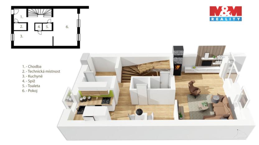 Prodej rodinného domu, Buštěhrad, Švermova, 123 m2