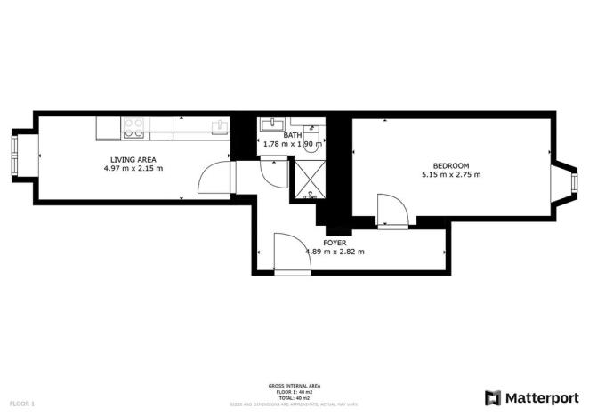 Pronájem bytu 2+kk, Praha - Libeň, Františka Kadlece, 34 m2