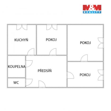Pronájem bytu 3+1, Litvínov, Ladova, 67 m2