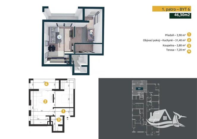 Prodej bytu 2+kk, Bar, Černá Hora, 42 m2