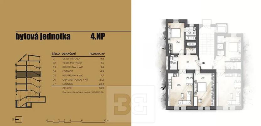 Prodej bytu 3+kk, Praha - Nové Město, Dittrichova, 87 m2