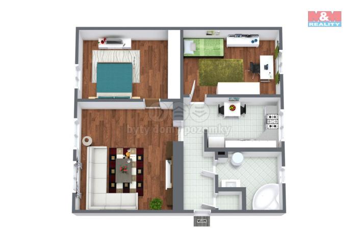 Prodej bytu 3+1, Habartov, 1. máje, 75 m2