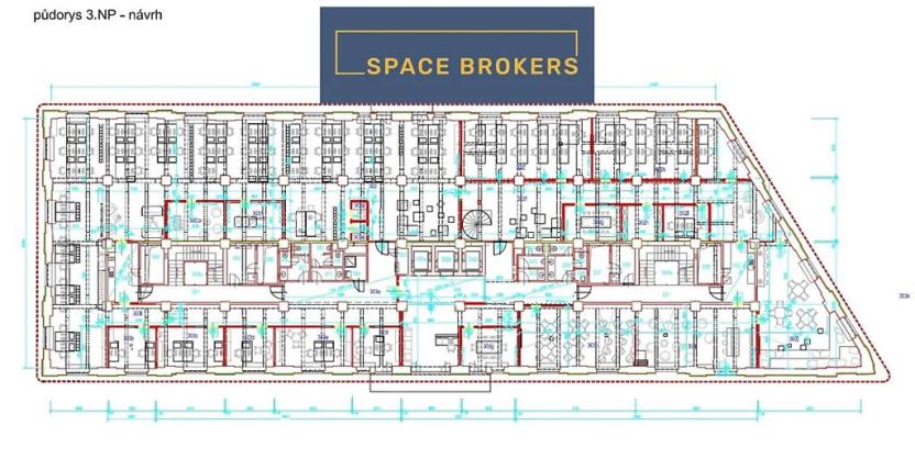 Pronájem kanceláře, Praha - Holešovice, Jankovcova, 295 m2