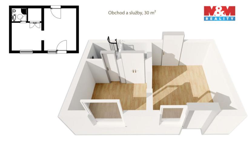 Prodej obchodního prostoru, Praha - Břevnov, Heleny Malířové, 30 m2