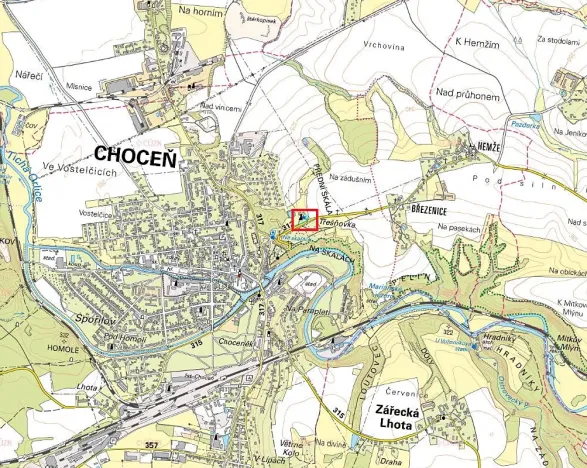 Prodej zahrady, Choceň, 600 m2