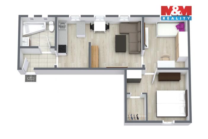 Prodej bytu 3+kk, Karlovy Vary - Rybáře, Borová, 43 m2