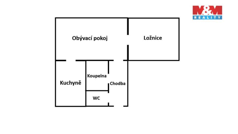 Prodej bytu 2+1, Turnov, Sportovní, 46 m2