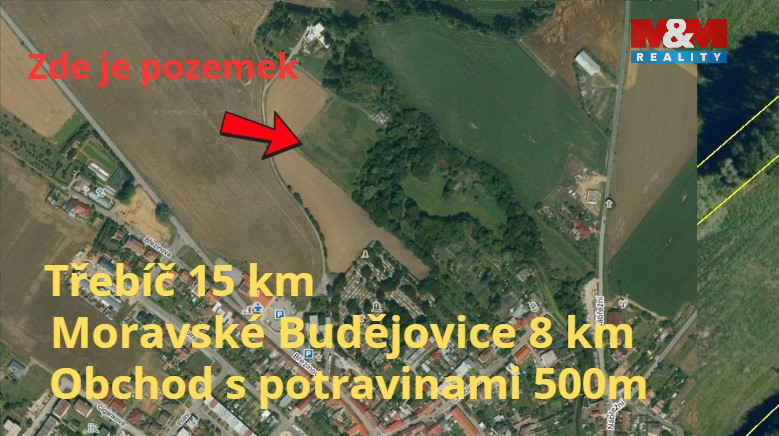 Prodej pozemku pro bydlení, Jaroměřice nad Rokytnou, 6432 m2
