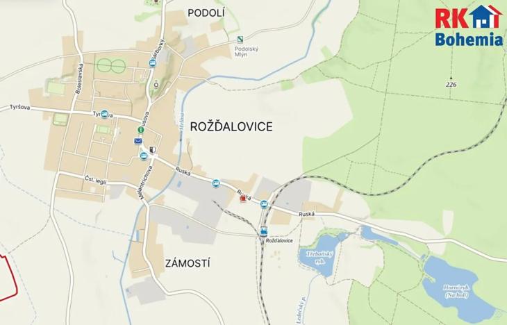 Prodej pozemku pro bydlení, Rožďalovice, Polní, 928 m2