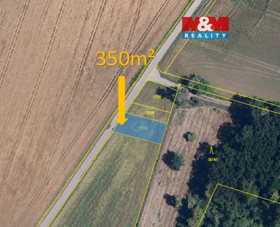 Prodej pole, Hrabětice, 350 m2