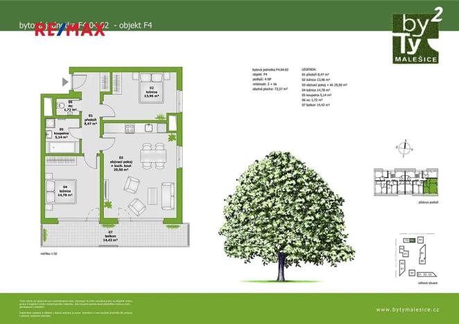 Prodej bytu 3+kk, Praha - Malešice, Počernická, 83 m2