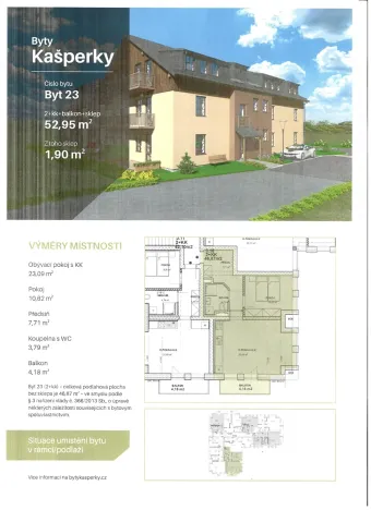 Prodej bytu 2+kk, Kašperské Hory, Česká, 52 m2