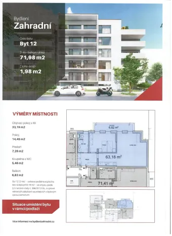 Prodej bytu 2+kk, Plzeň, Zahradní, 65 m2