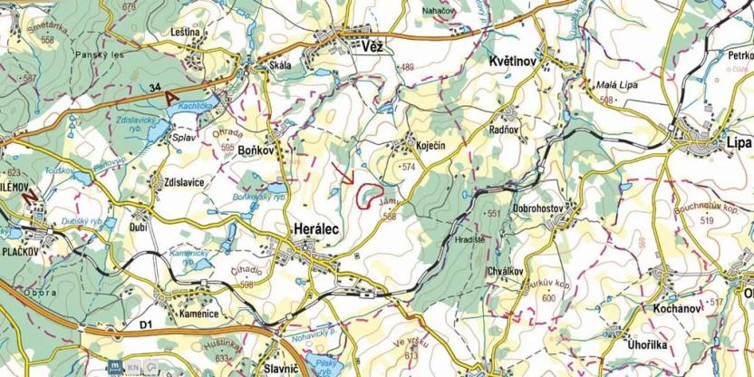 Prodej podílu lesa, Herálec, 1094 m2