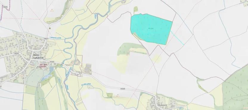 Prodej podílu pozemku, Dolní Lukavice, 43384 m2