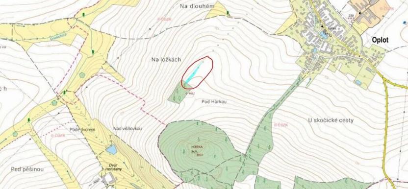 Prodej lesa, Oplot, 1697 m2