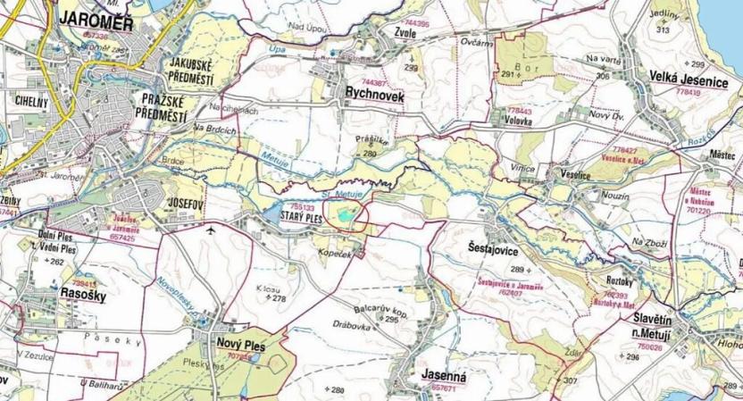 Prodej lesa, Jaroměř, 19276 m2