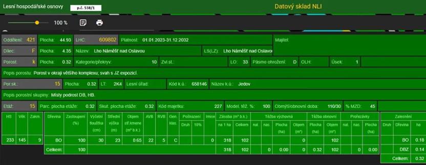 Prodej lesa, Náměšť nad Oslavou, 4445 m2