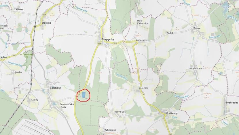 Prodej podílu lesa, Přepychy, 6506 m2