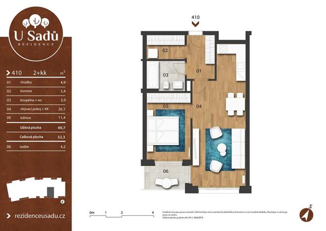 Prodej bytu 2+kk, Hradec Králové, Na Střezině, 52 m2