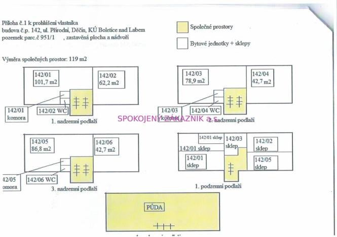 Prodej činžovního domu, Děčín, Přírodní, 415 m2