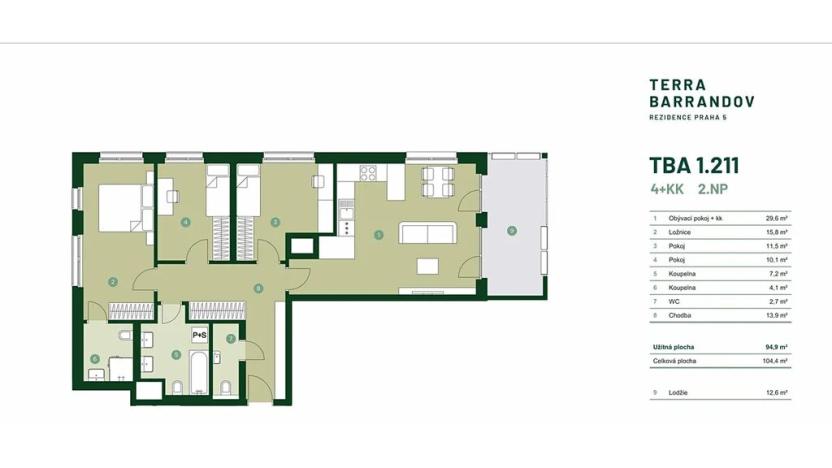 Prodej bytu 4+kk, Praha - Hlubočepy, Silurská, 104 m2