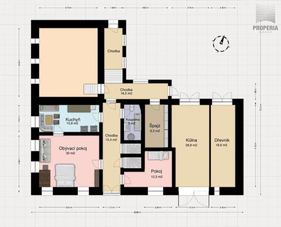 Prodej zemědělské usedlosti, Sněžné, 200 m2