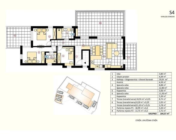 Prodej bytu 4+kk, Murter, Chorvatsko, 104 m2