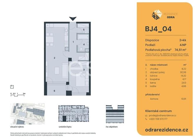 Prodej bytu 2+kk, Praha - Bohnice, Lodžská, 75 m2