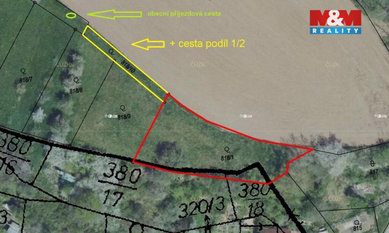 Prodej pole, Žleby - Zehuby, 1040 m2