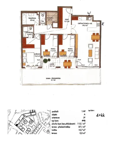 Pronájem bytu 4+kk, Praha - Holešovice, Jankovcova, 116 m2