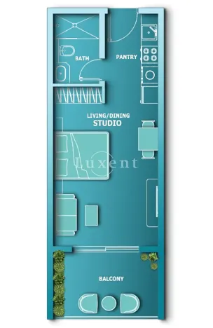 Prodej bytu 1+kk, Dubaj, Spojené arabské emiráty, 43 m2