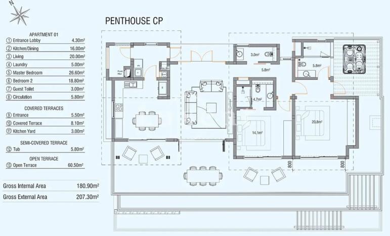 Prodej bytu 3+kk, Petite Case Noyale, Mauricius, 178 m2