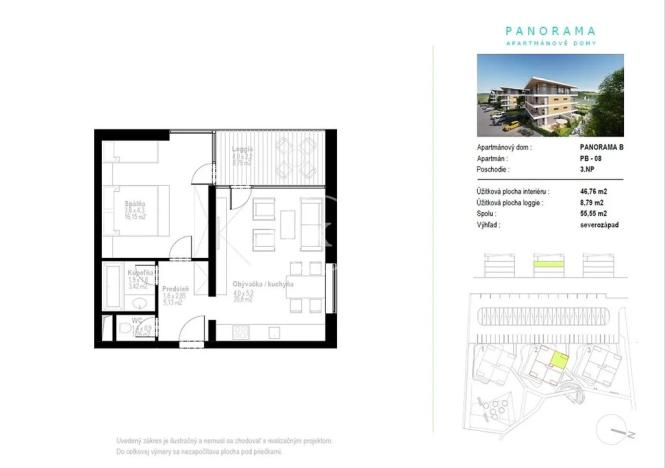 Prodej bytu 2+kk, Bobrovník, Slovensko, 56 m2