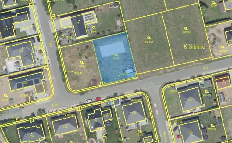Prodej pozemku pro bydlení, Sibřina, Zelná, 836 m2