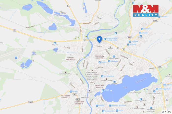 Pronájem bytu 1+kk, Jindřichův Hradec - Jindřichův Hradec II, Nádražní, 24 m2