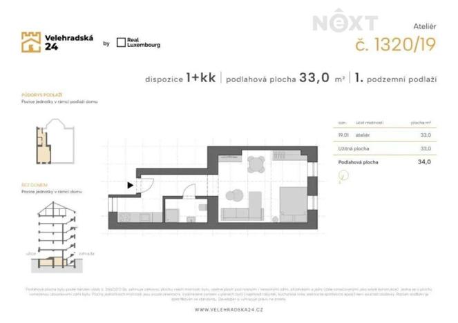Prodej obchodního prostoru, Praha - Vinohrady, Velehradská, 33 m2