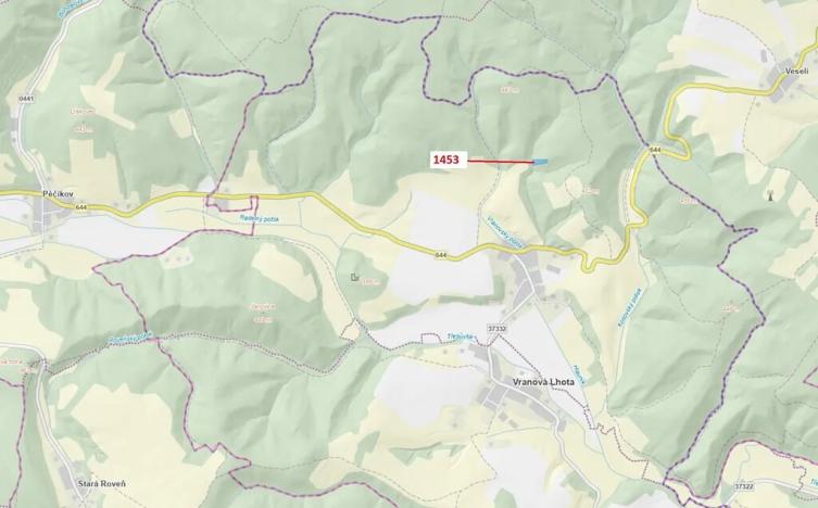 Dražba lesa, Vranová Lhota, 3122 m2