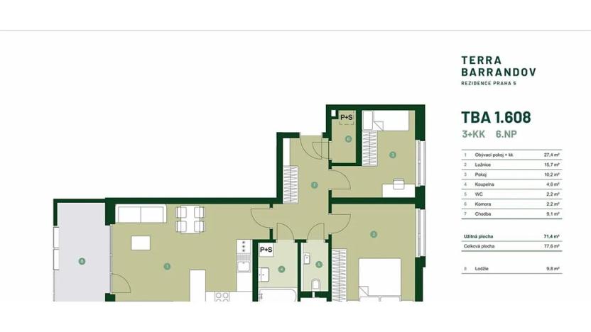 Prodej bytu 3+kk, Praha - Hlubočepy, Silurská, 78 m2