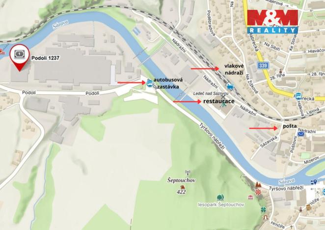 Pronájem kanceláře, Ledeč nad Sázavou, Podolí, 36 m2