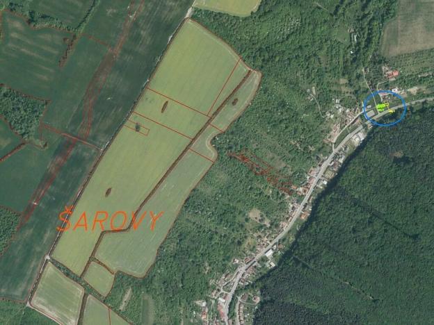 Dražba pole, Šarovy, 286 m2